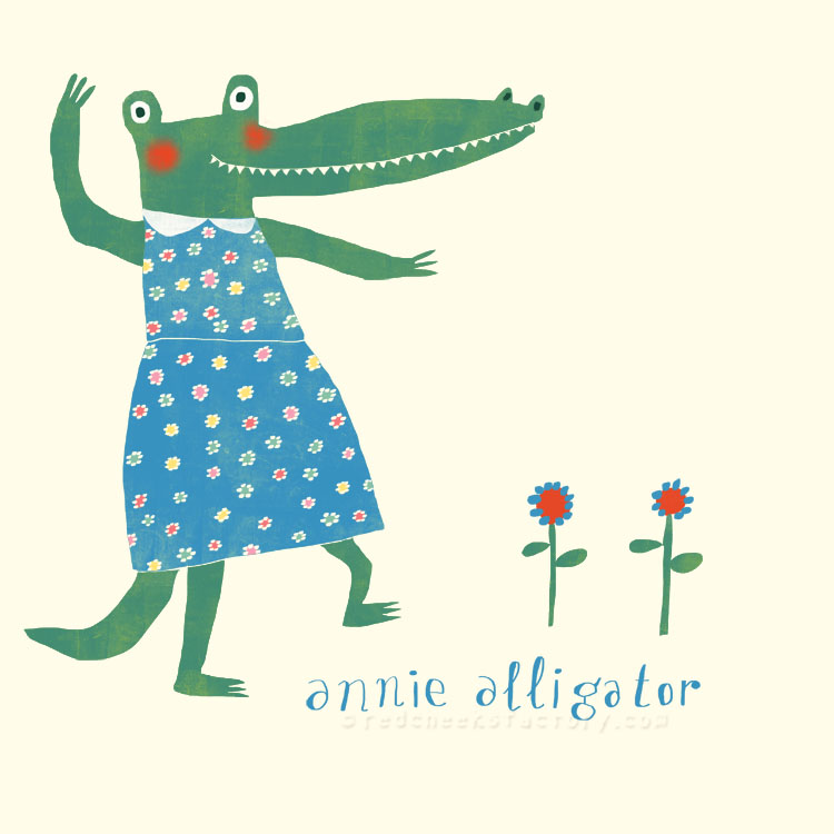Aniie Alligator animal character by Nelleke Verhoeff