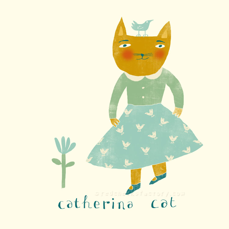 Catherina Cat  animal character by Nelleke Verhoeff