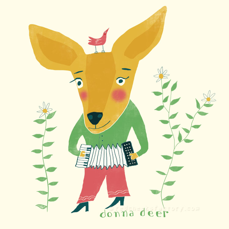 Donna Deer animal character by Nelleke Verhoeff