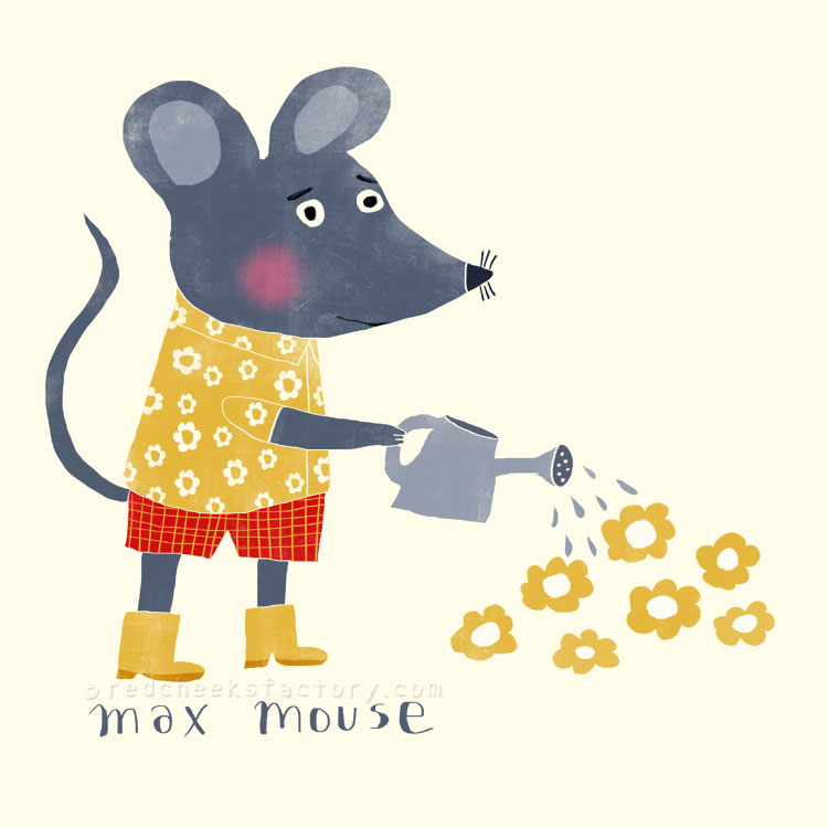 Max Mouse animal character by Nelleke Verhoeff
