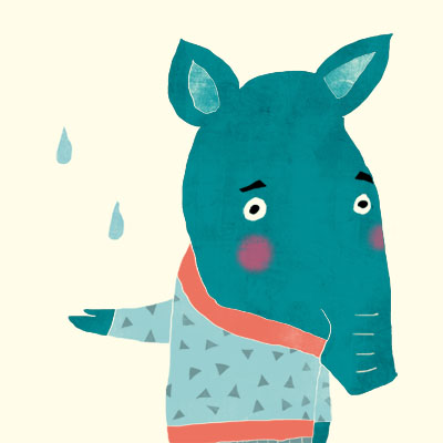 Thomas Tapir animal character for Childrens picture book