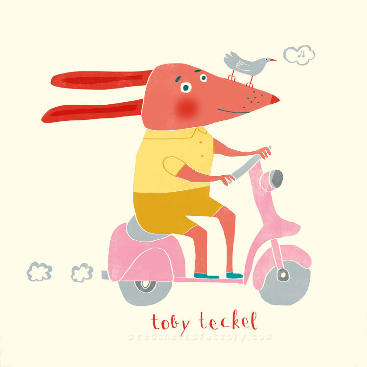 Toby Teckel animal character by Nelleke Verhoeff