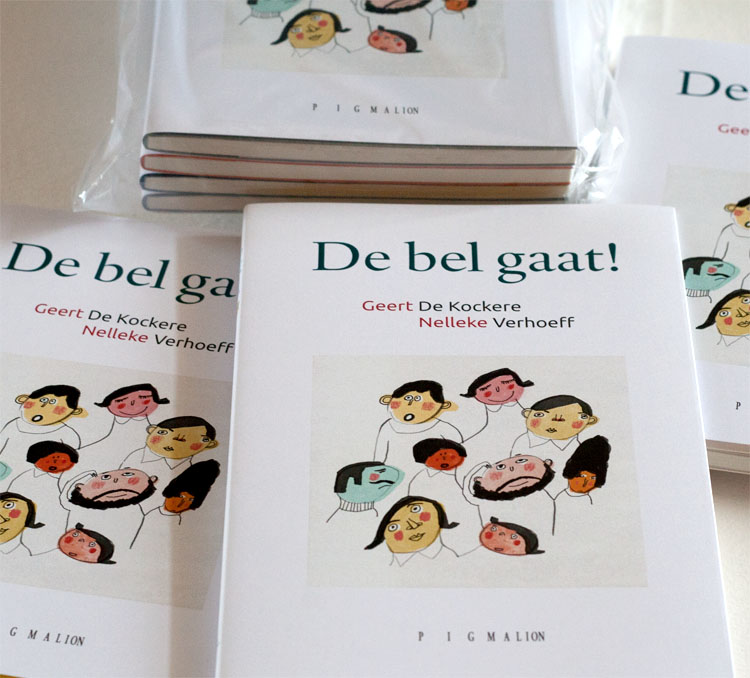 Boekje 'De Bel Gaat' met gedichten van Geert De Kockere en gezichten van Nelleke Verhoeff