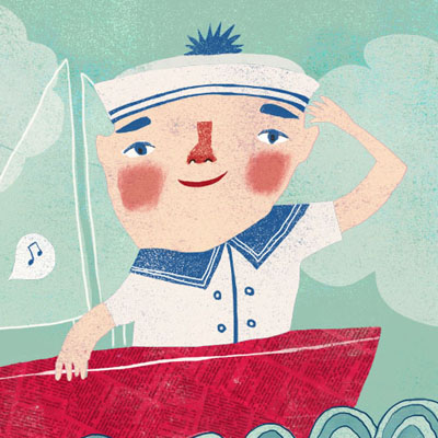 Illustration for children - sailorman