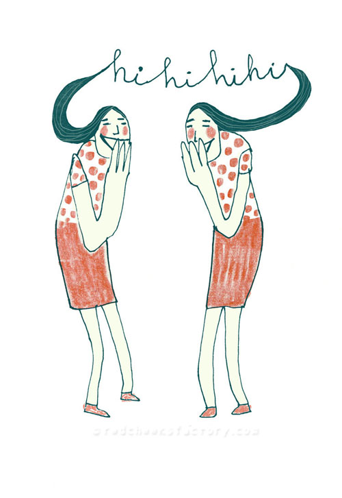 Hihihihi illustratie voor het boekje Hoedendag! met auteur Geert De Kockere