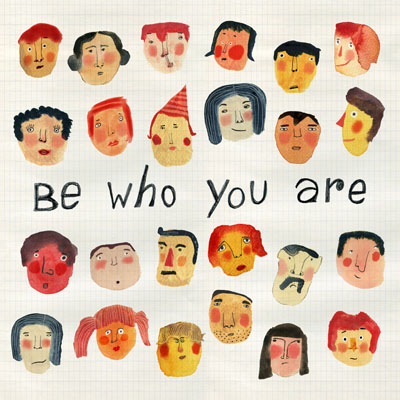 Faces giclee print with inspiring quote