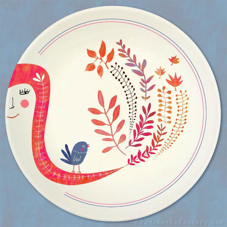 Autumn Leaves party plate design by Nelleke Verhoeff