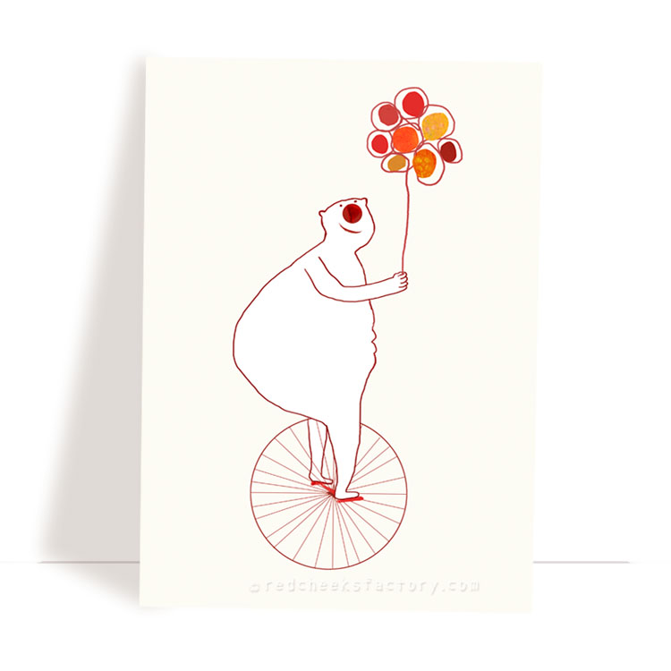 Bicycle Bear postcard