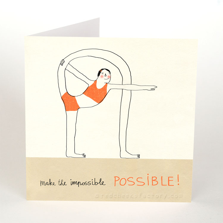 Make It Possible - Inspiration yoga postcard
