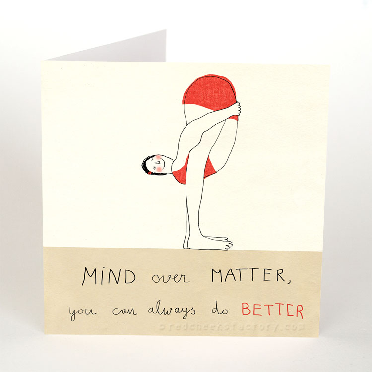 Mind Over matter - Inspiration yoga postcard